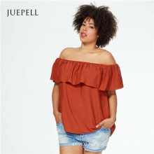 Plus Size off Shoulder Women Chiffon Blouse